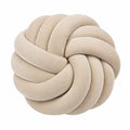 Knoten-Kissen 30 cm aus Cordstoff Beige dekorativ