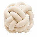 Knotenkissen 30 cm aus Polyester Creme für Dekoration weich geflochten