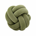Knotenkissen 30 cm Cordstoff Olivgrün Dekoratives Wohnaccessoire