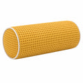 Zylinderkissen 20 x 50 cm gelb aus Textil mit Waffelstruktur
