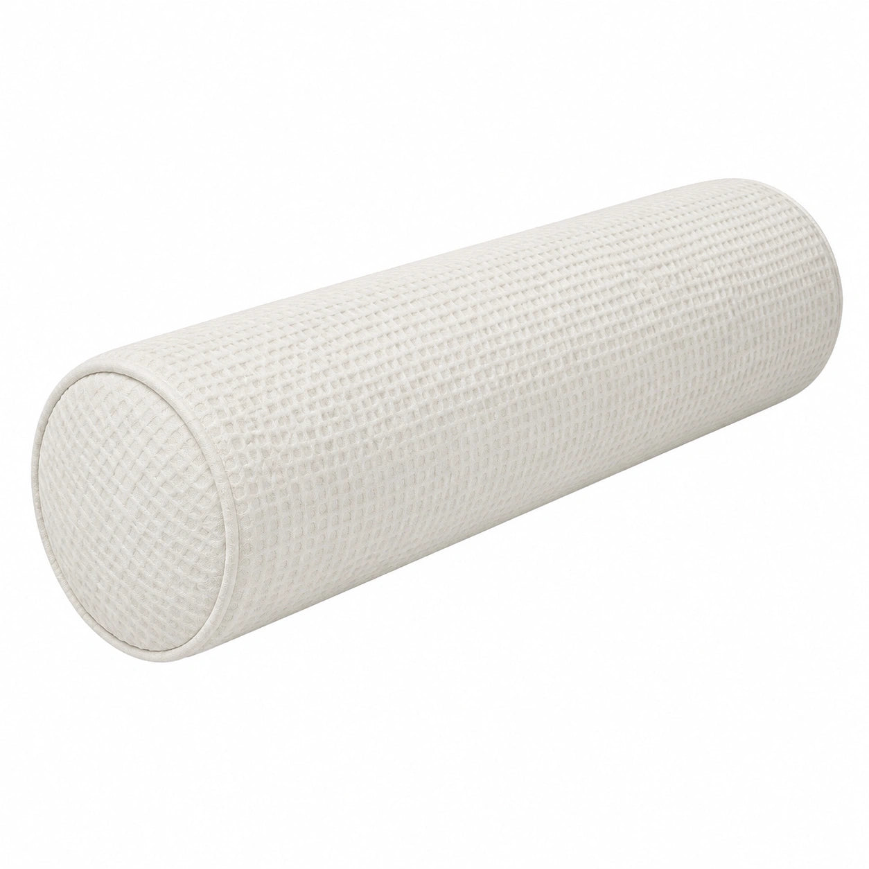 Nackenrolle 20 x 60 cm weiß mit Textilbezug für Bett und Sofa