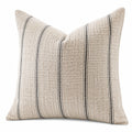 Dekokissen 45 x 45 cm Beige Schwarz mit gewebtem Streifenmuster