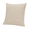 Dekokissen 45 x 45 cm Beige Textil mit Fischgrätmuster