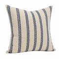 Dekokissen 45 x 45 cm Textil Beige Blau Gestreift